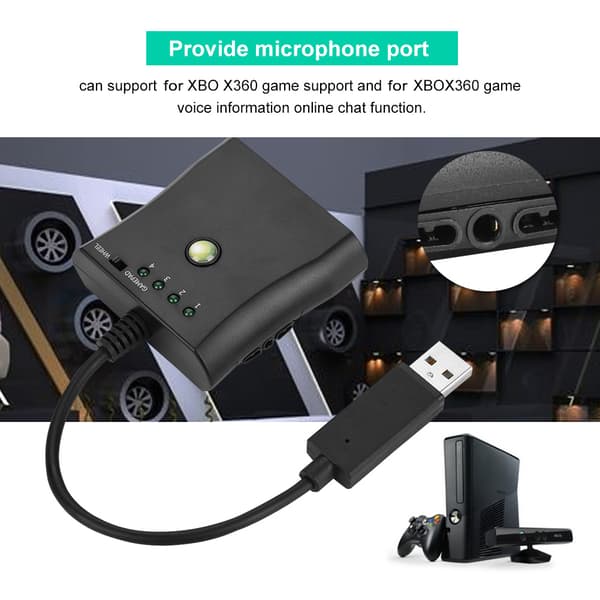 PS2 til XBOX 360 Controller Adapter Kabel Universal Konverter