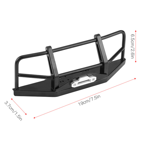 Kollisjonssikker metallfrontstøtfanger for RC4WD D90 Axial SCX10 1/10 RC klatrebil