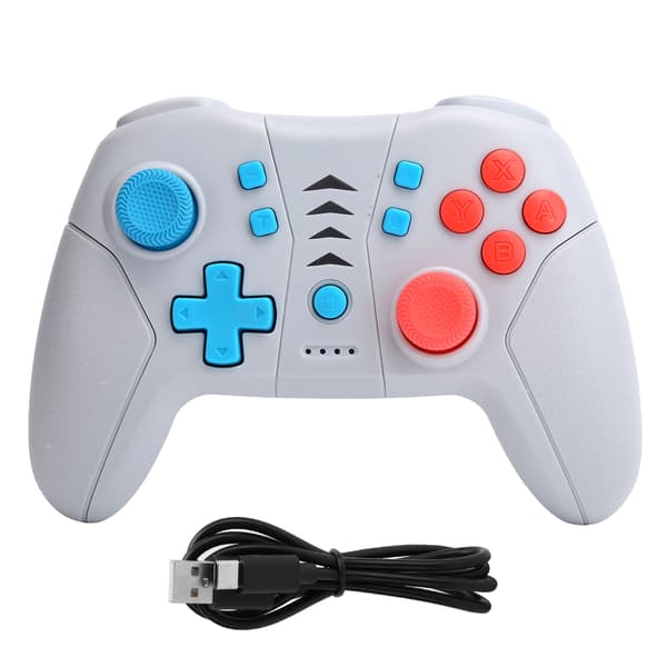 Bluetooth Gamepad Programmerbar Kontroller 3 Hastighets Vibrasjonsjustering Kompatibel med Switch Pro Grå