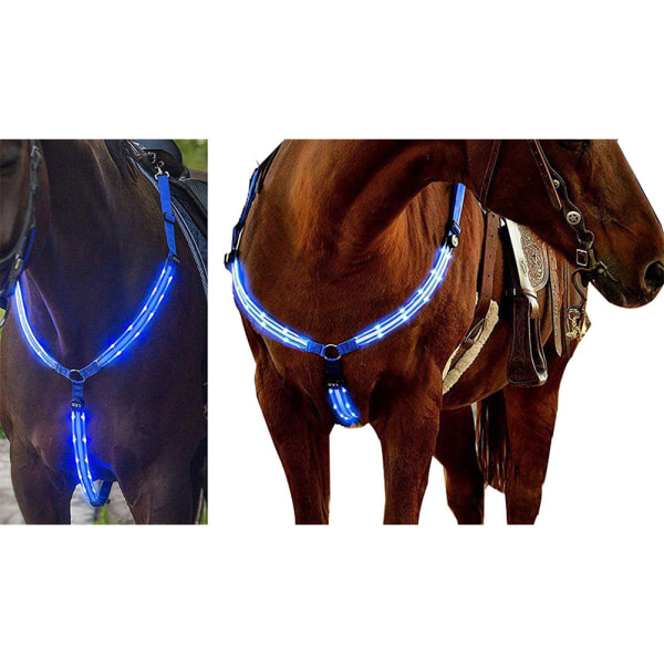 LED-hestebrystkrave Højt synlighedstøj til ridning Justerbart sikkerhedsudstyr