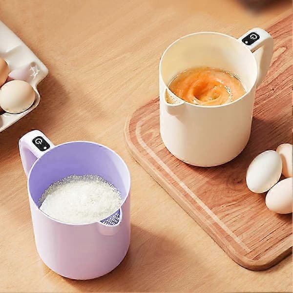 Multifunksjonell elektrisk eggevisper Mini håndholdt mikser for pisking, baking og risvask Purple
