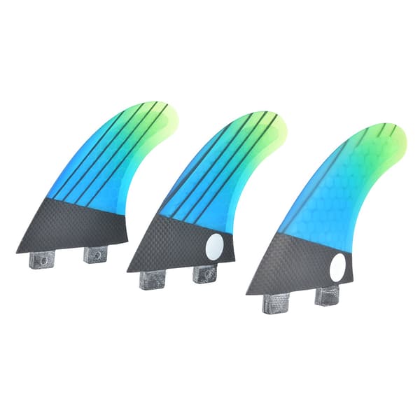 Glasfiber FCS G5 Blå Grön Gradient Surfbräda Bakfena Flexibelt Surftillbehör