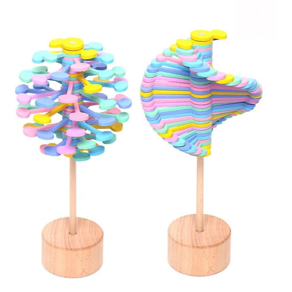 Spiral Lollipop Dekompressionslegetøj af træ