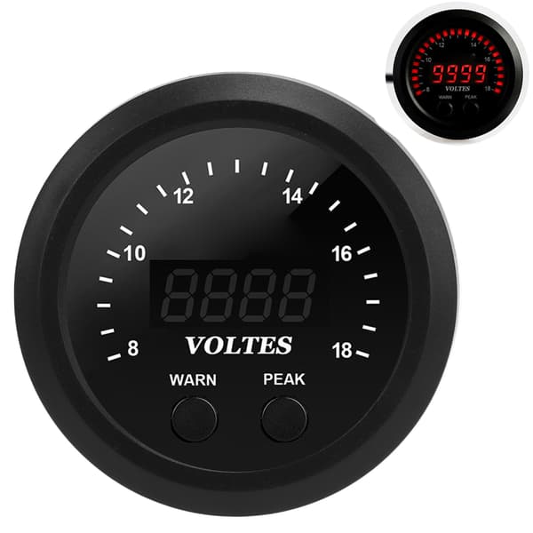 Smart Universal 12V Bil Voltmeter Måler med Stabil Ydeevne Vibrationsreduktion