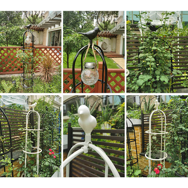 (Sort/Specifikation: φ30cm/H120cm) Sammenflettet havepergola (æske størrelse: 42*33*12cm)