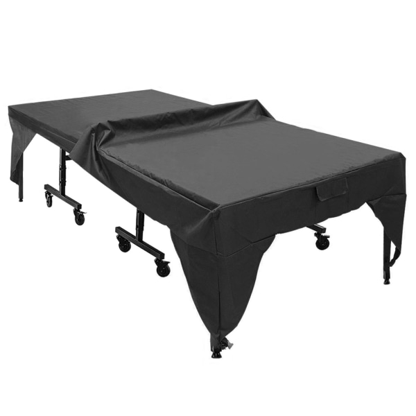 Vattentätt och dammsäkert bordtennisbordsskydd för utomhusbruk, svart 280x153x73cm