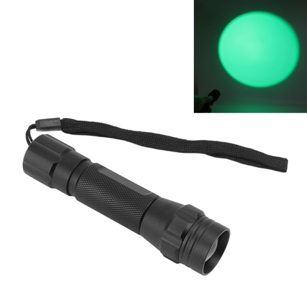 Vihreä valo LED-taskulamppu Zoomattava kannettava yksitilainen vihreä metsästysvalo taskulamppu havaintotähtitiede retkeilyyn