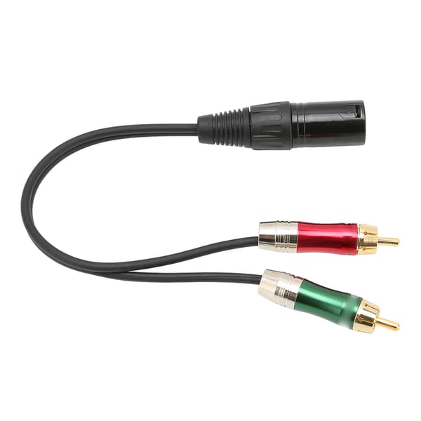 XLR Han til Dobbelt RCA Stereo Lydkabel 2m til Mikrofon DVD VCD