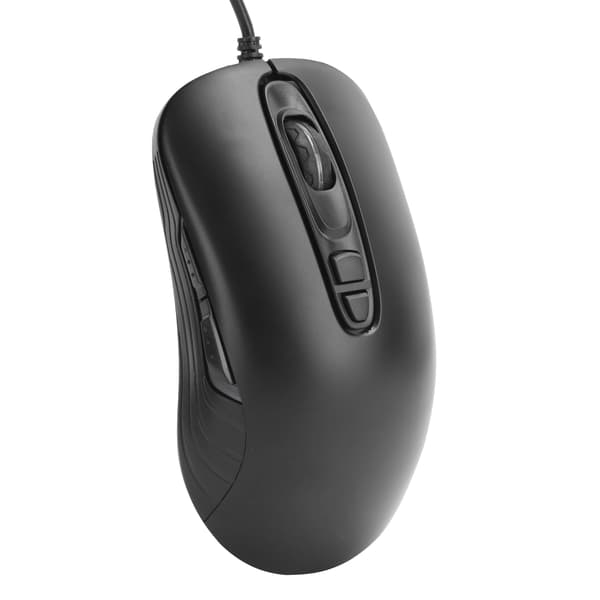 Ajazz Sort Kablet Mus 6 Hastighed DPI Justerbar 7 Knap Plug and Play Computermus