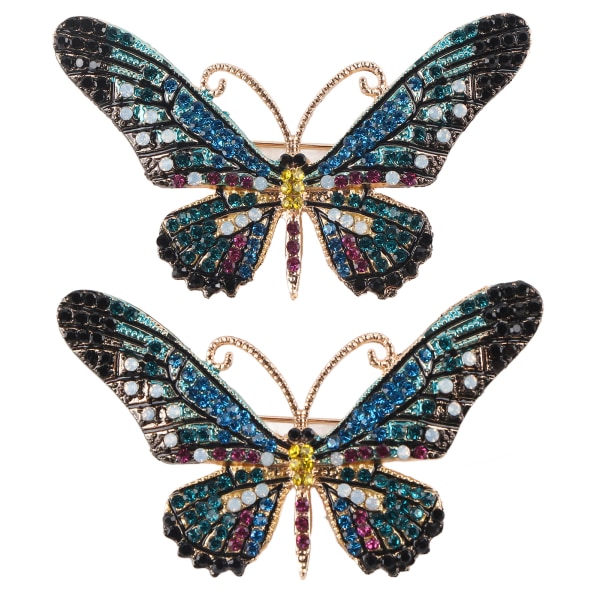 2kpl Butterfly Rintaneula Naiset Muodikkaat Rintaneula Rintamerkit Vaatteet Asusteet Sininen