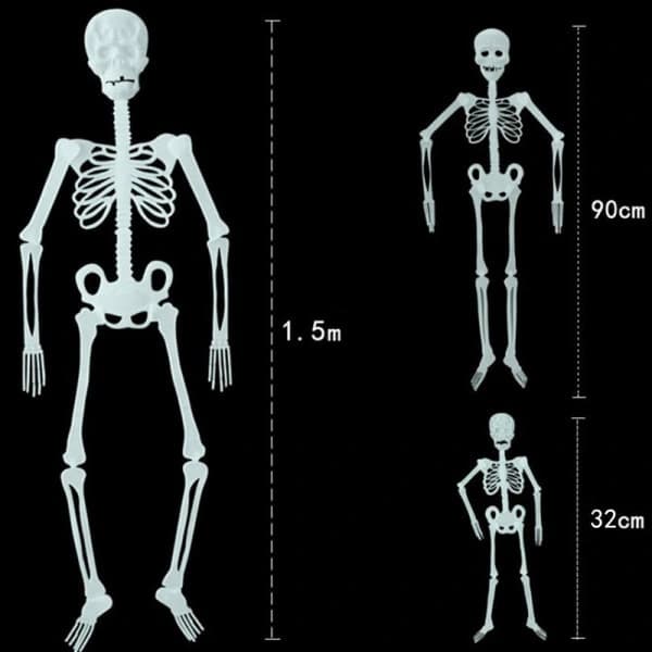 32/90/150 cm Bendable Human Skeleton Halloween Decoration Party A 150 cm