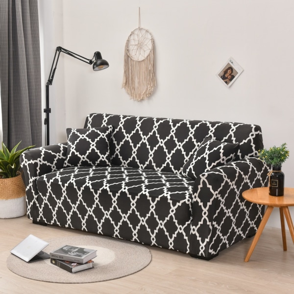 2 istuttava sohvan cover 150-185 cm Moderni sohvan cover käsinojilla Universal elastinen sohvan cover sohvan cover liukupäällinen tummanharmaat laatat