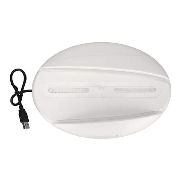 LED-stativ för PS5, elegant plug-and-play-dockningsstation med 3 USB2.0-portar, färgglada lampor, vit