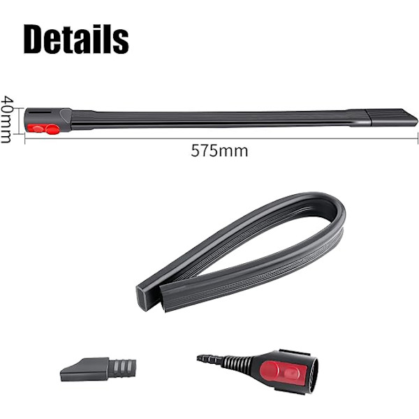 Flexibelt lansmunstycke kompatibelt för Dyson V15 V11 V10 V8 V7, Flexibelt munstycke för bilrengöringssats förlängningsslang