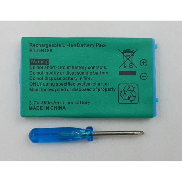 Batteripaket för GBA Ersättning 850mAh Litiumjonbatteri med skruvmejsel för GBA SP Spelkonsoler 3.7V