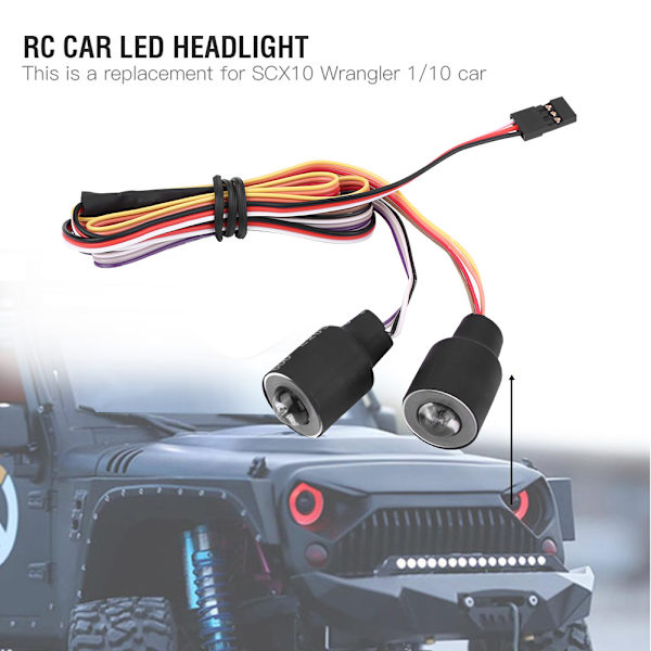 17mm LED-ljusset, strålkastare, tillbehör för SCX10 Wrangler 1/10 bil crawler (blå)