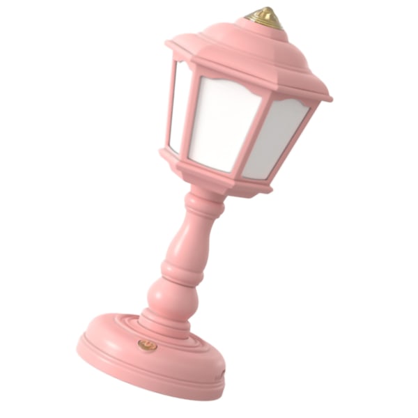 Retro USB-oppladbart nattlys med berøringskontroll og tre fargetemperaturer for soverom og sovesal - Stilig rød bordlampe