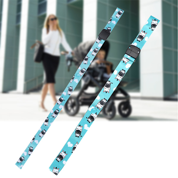 Justerbar 2,5 cm Babyflaskekoppholder med stropp - Barnevognleke Sippy Leash Tether (Zebra Design)