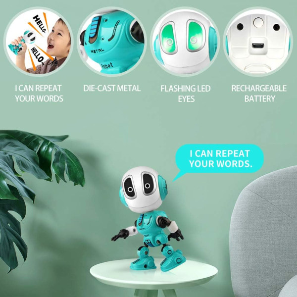 Genopladelige Talende Robotter til Børn - Metal Robot Kit med So