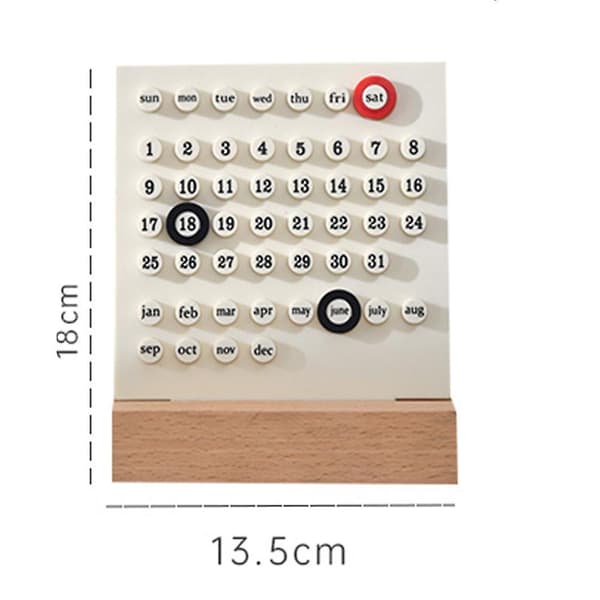 DIY Trä Evighetskalender Trendig Träbordskalender Nyårsgåva Green