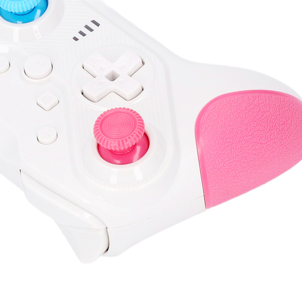 Trådløs Spilcontroller med 4 Programmerbare Knapper, 6-akset Sensor, USB-controller til Konsol, Pink Blå