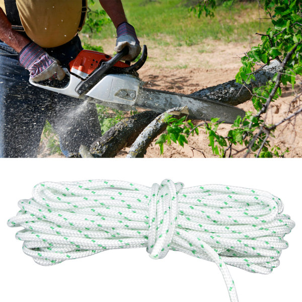 3,5 mm nylon startreb Slidfast havekædesav starter træksnor til håndværker plæneklipper 8m / 26.2ft