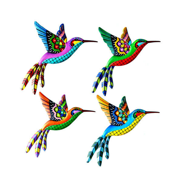 Rautainen iso kolibri-kotiriipuskoriste (4 kpl)