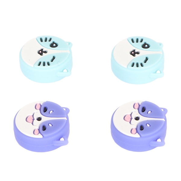 Joystick-skydd förhindrar glidning Söt katt- och hundform Silikon tumgreppsskydd för Switch Lite 4 st