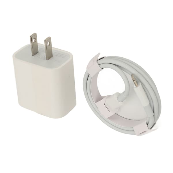 20W hurtiglader med 1m kabel for iPhone US-plugg 100-240V