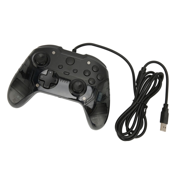 Kablet spilcontroller Dual Vibration RGB Transparent Shell Gamepad Joystick til Xbox PC Sort