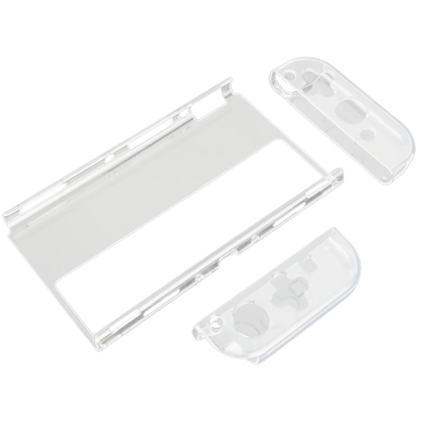 DOBE Transparent Crystal Case 3 in 1 läpinäkyvä case Switch OLED Hostille ja Joy Padin vasemmalle ja oikealle kahvalle