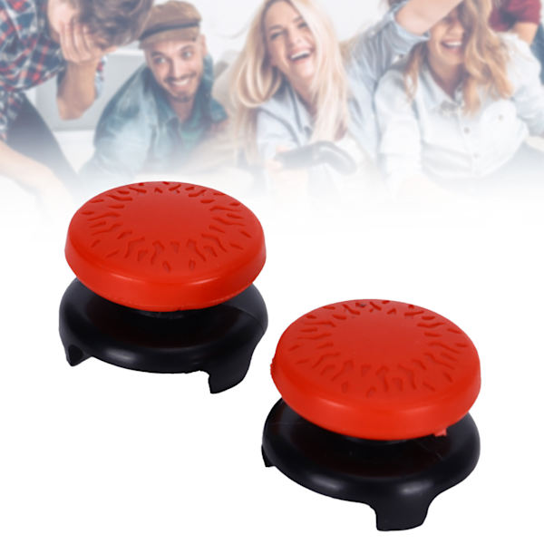 2 st Thumbstick Mjuka Silikonöverdrag Grepp Stick Joystick Controller Spelkontrollknappar för PS5 Röd