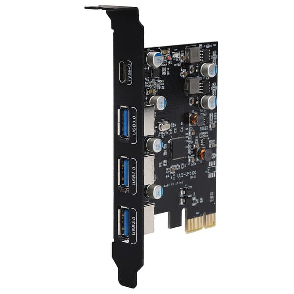 PCI E -laajennuskortti USB 3.0 Type C 5 Gbps -sovitin ohjainlevyllä