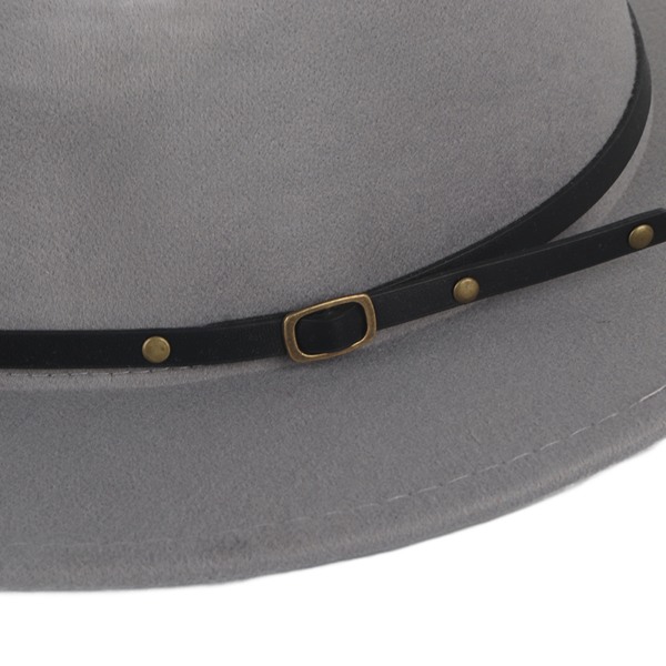 Muodikas silinteri, villakangas, brittiläinen jazz-hattu Vintage silinteri syksyn talveen Vaaleanharmaa