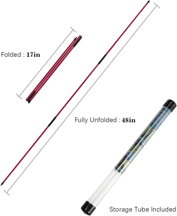 [02]Golf Alignment Sticks - Foldable Golf Training Sticks for Aiming, Putting, Full Swing Trainer, Posture Correction with Transparent Tube Case