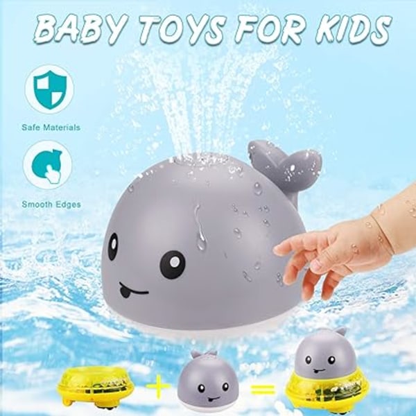 Bath Toy,Whale Water Jet Baby Bath Games 1 2 3 Years Old,Elect