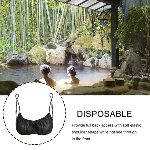 Engangs-bh Engangs bekvemmelighed Spa-undertøj med elastiske skulderstropper til SPA-salon Black