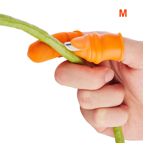 Plukk Tommelkutter Fingerhylse Sett Plukkeverktøy for Høsting Hageplante Frukt Grønnsak Plukker