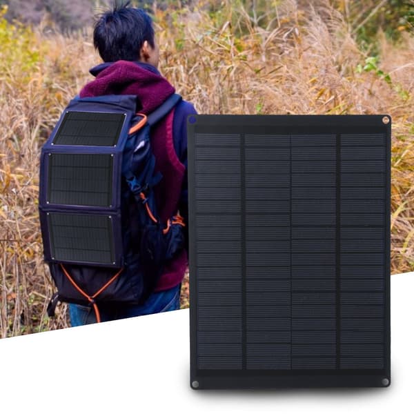 18V 5.5W Bærbart Polykrystallinsk Solpanel USB-oplader til Udendørs Brug