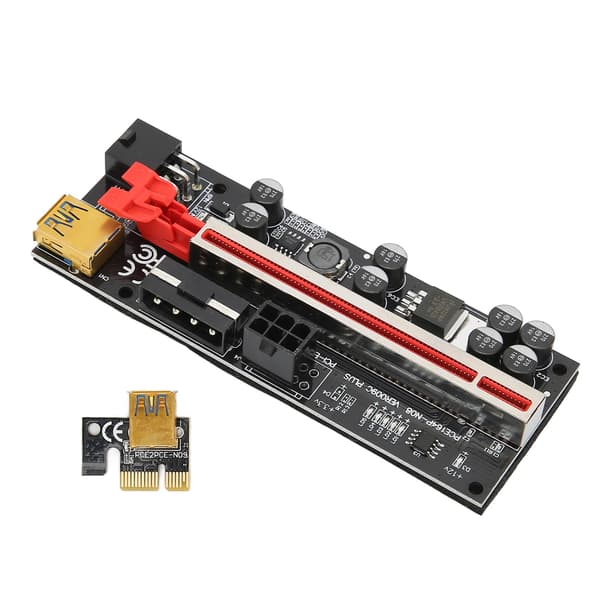 PCIe Riser-kort 1x til 16x skærmet adapter stabil forbindelse til Windows Linux