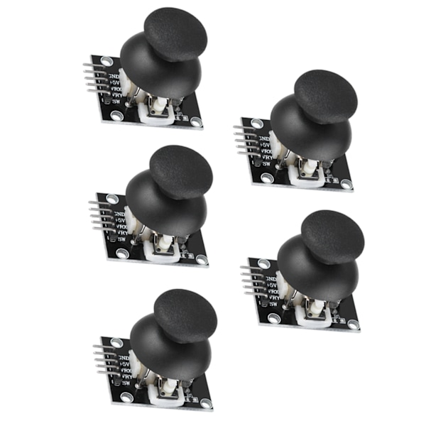 5 kpl Kaksoisakselin joystick-moduuli PS2-pelikonsolin ohjaimelle, peliohjaimen ohjausvivun anturi Arduinoa varten