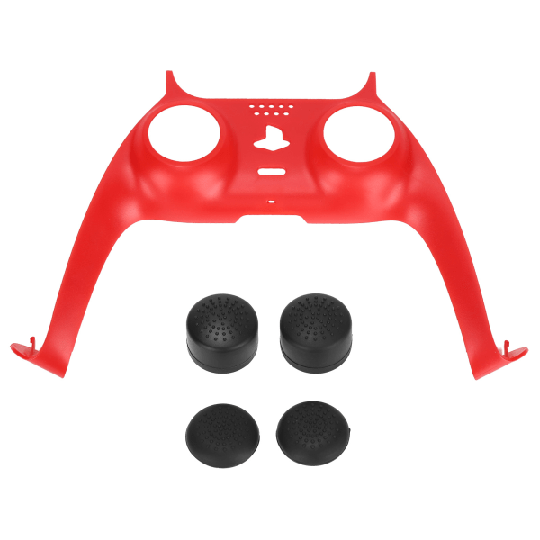 Kontrollertilbehør Gamepad Kontroller frontplate Tommelpinnegrep for PS5 DualSense trådløs kontrollerRød