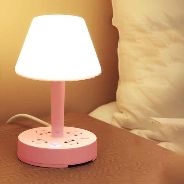 Allsidig skrivebordslampe med strømbrett og USB-porter for sovesaler og arbeidsområder - Modell CN 110