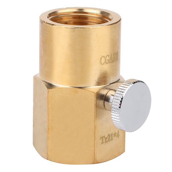 TR21-4 til CGA320 Messing CO2 Sodaflaske Adapter Fyllventil Koblingsfitting