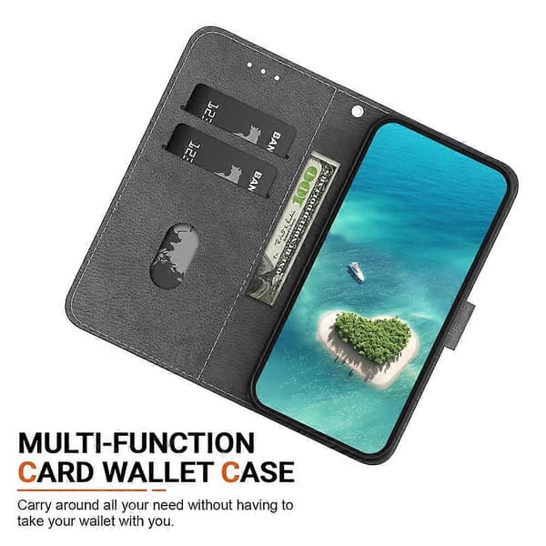 Compatible Wallet Case for Samsung Galaxy S25 FE, Anti-Drop Pattern Print Leather Flip Case with Strap Blue