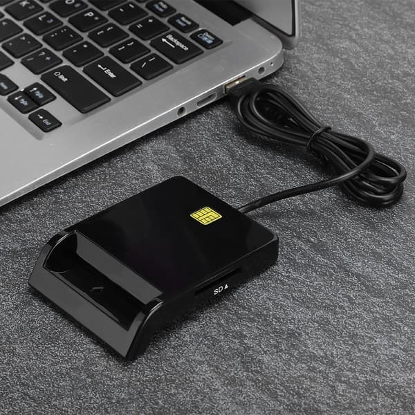 Smartkortleser Svart Kompatibel med Windows Linux Mac OS