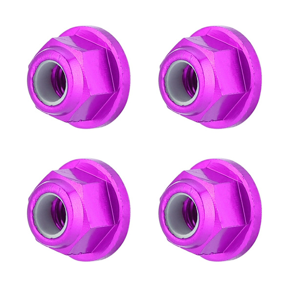 4 kpl Alumiini M4 Rengasmutterit Sopivat Fayee 1/12 WL 1/12 12423 Maastoautolle Violetti 0119P