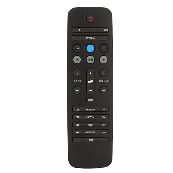 Philips Soundbar -kaukosäätimen korvaava kaukosäädin kaiuttimelle Fidelio HTL9100 HTL5120 HTL7180 YKF297 006 (toimitetaan ilman paristoja)