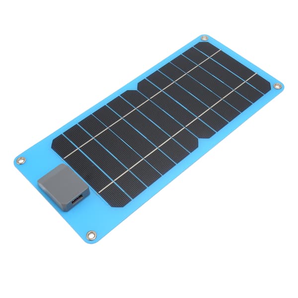 5V 6W USB Solcellepanel Lader IP67 Vanntett Utendørs Mini Monokrystallinsk Silisium Solcellepanel GKM320 145BL Blå