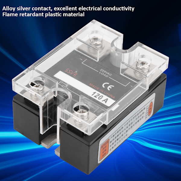 BERM R Solid State Spänningsregulator - 120A, 470-560kΩ Last, 220VAC Enfas Strömstyrning